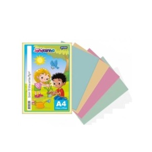 Papel Sulfite A4 Sortido 75g Pct 100 Fl Jandaia