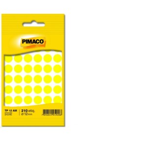 Etiqueta TP Diametro 12mm c/210 UN Pimaco