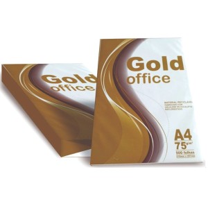Papel Sulfite A4 GOLD OFFICE c/500 75gr