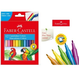 Caneta Hidrocor 12 Cores Faber