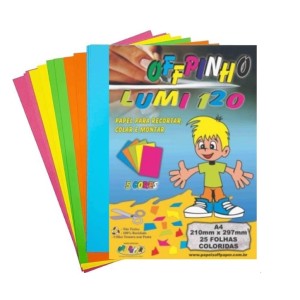 Bloco Creative Lumi A4 25 FL 5 Cores Offpinho