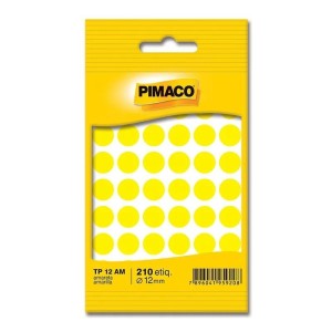 Etiqueta TP Diametro 12mm c/210 UN Pimaco