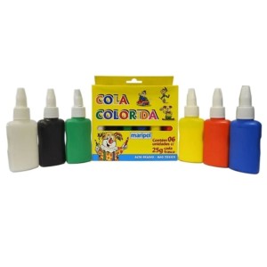 Cola Colorida 06 Cores 25 g Maripel