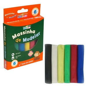 Massa Modelar 6 Cores Amido Ref 4357 Leo e Leo