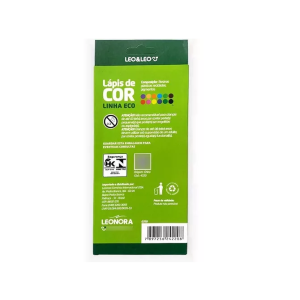Lápis Cor 12 Cores Eco Sextavado Ref 4220 Leo