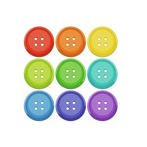 Botão Roupa Médio Cores