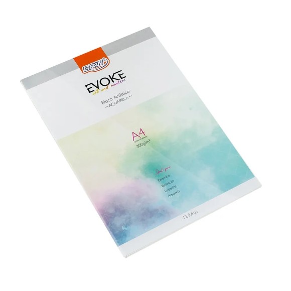 Bloco Aquarela Branco 12 Fl 300g BRW