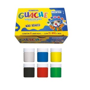 Tinta Guache 15 ml Com 6 Cores Maripel