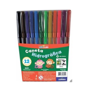 Caneta Hidrocor 12 Cores Ref 4517 Leo