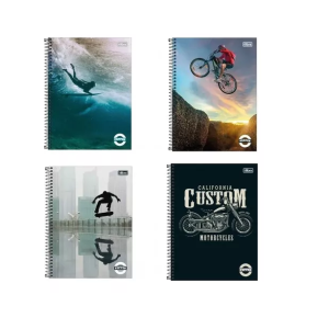 Caderno 10 Materia Espiral 160 Fls Capa Dura Pepper Tilibra