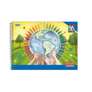 Caderno Desenho/Cartografia Espiral 48 Fl Capa Flex Jandaia