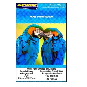 Papel Fotografico A4 Glossy 180g/m PCT 20 Fl Masterprint