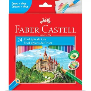 Lapis Cor 24 Cores Sextavado Faber
