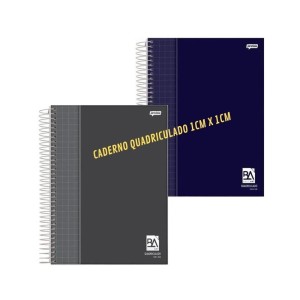 Caderno Quadriculado 1x1 Espiral 96 FlL CD Basic Art Tilibra