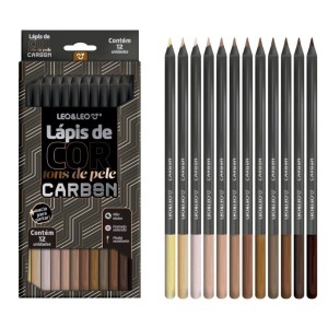 Lapis Cor 12 Cores Tons De Pele Carbon Ref.4676 Leo