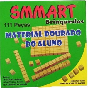Brinq. Material Dourado Madeira 111 Peças