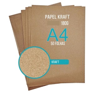 Papel Kraft Natural A4 180 Gms Pct 50 Fls Masterprint