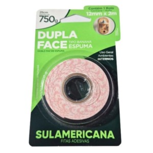 Fita Dupla Face Espuma 12x2M Sulamericana
