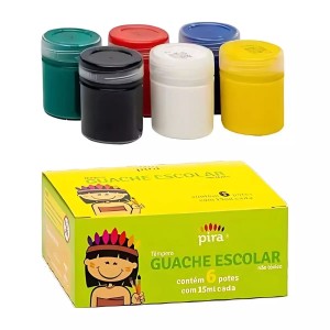 Tinta Guache 15 ML com 06 cores PIRA