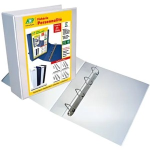 Fichario Plastico Simples Branco 4 Argola Ref 3340 ACP