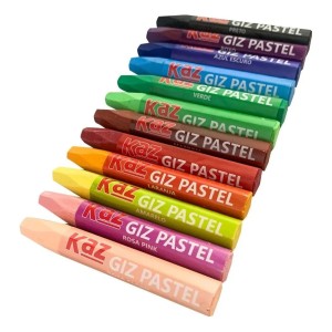 Giz Cera Oil Pastel 12 Cores Kaz