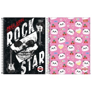 Caderno 10 Materia Espiral 160 Fls Capa Dura Pepper Tilibra